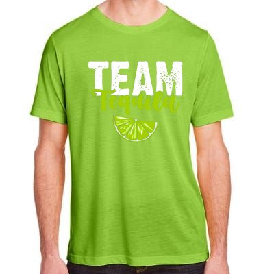 Funny Team Tequila With Green Lime Salt Group Costume Gift Adult ChromaSoft Performance T-Shirt