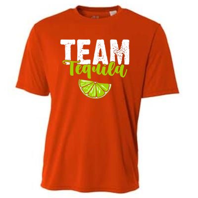 Funny Team Tequila With Green Lime Salt Group Costume Gift Cooling Performance Crew T-Shirt