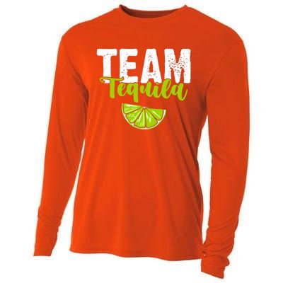 Funny Team Tequila With Green Lime Salt Group Costume Gift Cooling Performance Long Sleeve Crew