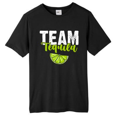 Funny Team Tequila With Green Lime Salt Group Costume Gift Tall Fusion ChromaSoft Performance T-Shirt