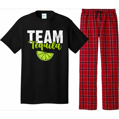 Funny Team Tequila With Green Lime Salt Group Costume Gift Pajama Set