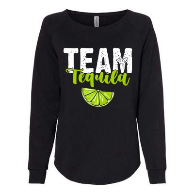 Funny Team Tequila With Green Lime Salt Group Costume Gift Womens California Wash Sweatshirt