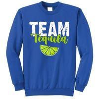 Funny Team Tequila With Green Lime Salt Group Costume Gift Tall Sweatshirt