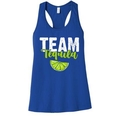 Funny Team Tequila With Green Lime Salt Group Costume Gift Women's Racerback Tank