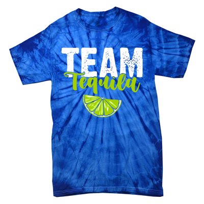 Funny Team Tequila With Green Lime Salt Group Costume Gift Tie-Dye T-Shirt