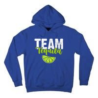 Funny Team Tequila With Green Lime Salt Group Costume Gift Tall Hoodie