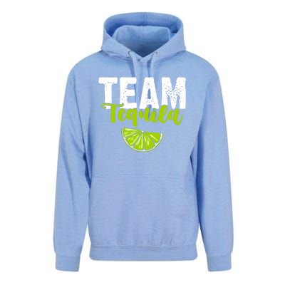 Funny Team Tequila With Green Lime Salt Group Costume Gift Unisex Surf Hoodie