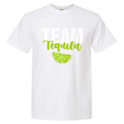 Funny Team Tequila With Green Lime Salt Group Costume Gift Garment-Dyed Heavyweight T-Shirt