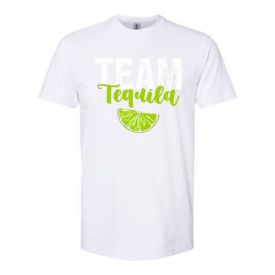 Funny Team Tequila With Green Lime Salt Group Costume Gift Softstyle CVC T-Shirt