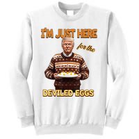 Funny Trump Thanksgiving IM Just Here For The Deviled Eggs Sweatshirt