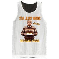 Funny Trump Thanksgiving IM Just Here For The Deviled Eggs Mesh Reversible Basketball Jersey Tank