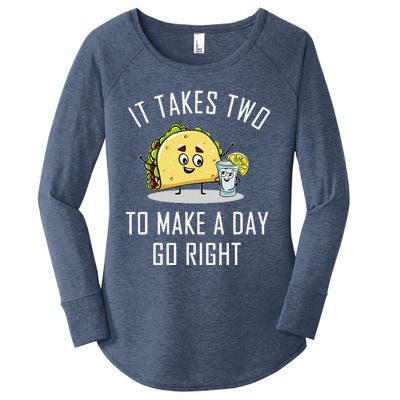 Funny Taco Tequila Lover Quote Gift Cinco De Mayo Gifts Women's Perfect Tri Tunic Long Sleeve Shirt