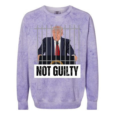 Free Trump. Trump Not Guilty, Pro Trump Supporter Colorblast Crewneck Sweatshirt