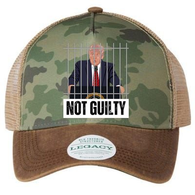 Free Trump. Trump Not Guilty, Pro Trump Supporter Legacy Tie Dye Trucker Hat