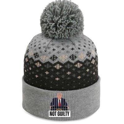 Free Trump. Trump Not Guilty, Pro Trump Supporter The Baniff Cuffed Pom Beanie