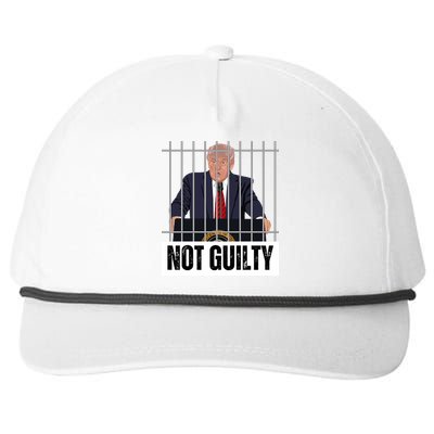 Free Trump. Trump Not Guilty, Pro Trump Supporter Snapback Five-Panel Rope Hat