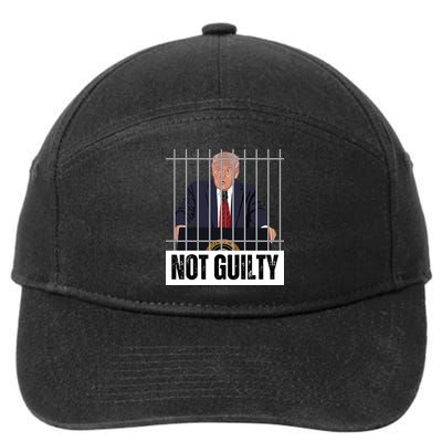 Free Trump. Trump Not Guilty, Pro Trump Supporter 7-Panel Snapback Hat