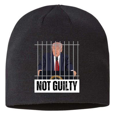 Free Trump. Trump Not Guilty, Pro Trump Supporter Sustainable Beanie