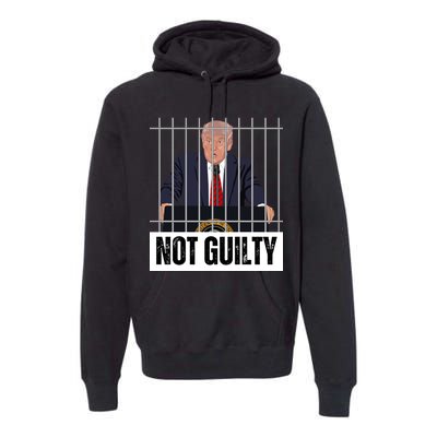 Free Trump. Trump Not Guilty, Pro Trump Supporter Premium Hoodie