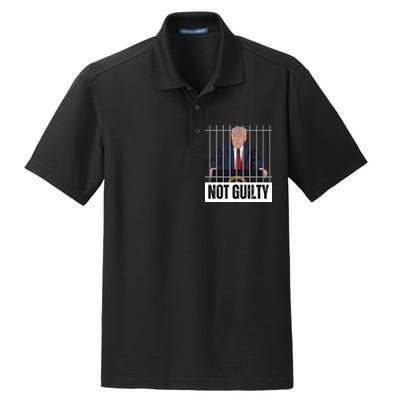 Free Trump. Trump Not Guilty, Pro Trump Supporter Dry Zone Grid Polo