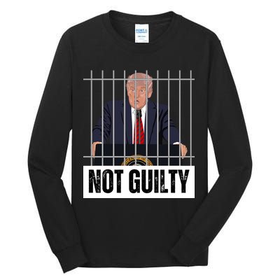 Free Trump. Trump Not Guilty, Pro Trump Supporter Tall Long Sleeve T-Shirt