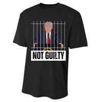 Free Trump. Trump Not Guilty, Pro Trump Supporter Performance Sprint T-Shirt