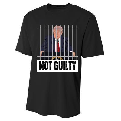 Free Trump. Trump Not Guilty, Pro Trump Supporter Performance Sprint T-Shirt