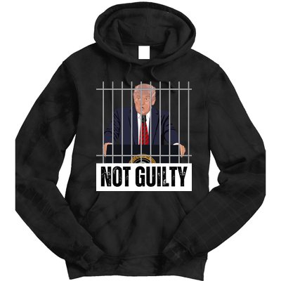 Free Trump. Trump Not Guilty, Pro Trump Supporter Tie Dye Hoodie