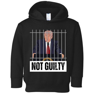 Free Trump. Trump Not Guilty, Pro Trump Supporter Toddler Hoodie