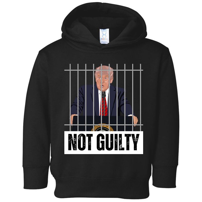 Free Trump. Trump Not Guilty, Pro Trump Supporter Toddler Hoodie