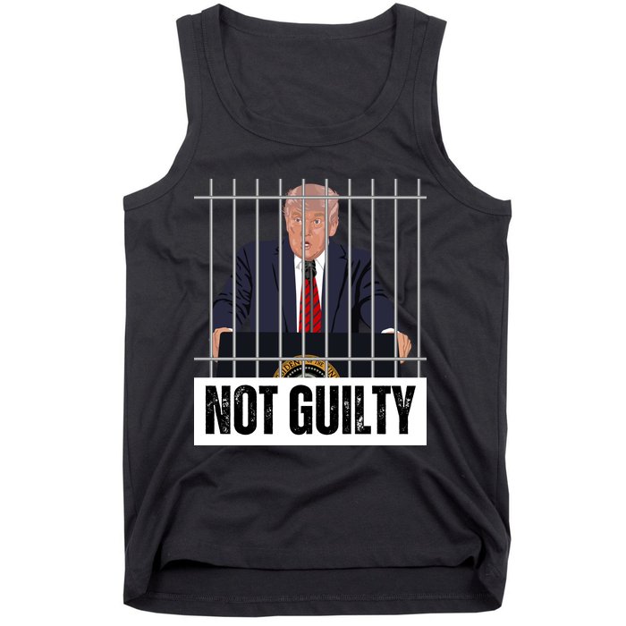 Free Trump. Trump Not Guilty, Pro Trump Supporter Tank Top