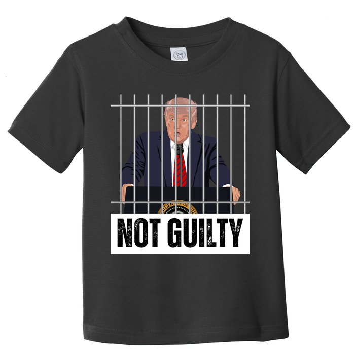 Free Trump. Trump Not Guilty, Pro Trump Supporter Toddler T-Shirt