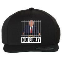 Free Trump. Trump Not Guilty, Pro Trump Supporter Wool Snapback Cap