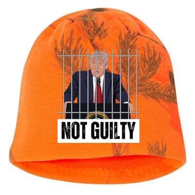 Free Trump. Trump Not Guilty, Pro Trump Supporter Kati - Camo Knit Beanie