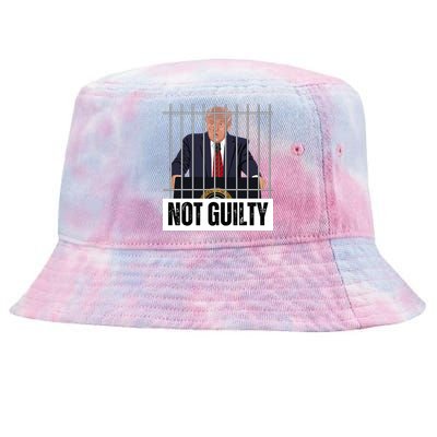 Free Trump. Trump Not Guilty, Pro Trump Supporter Tie-Dyed Bucket Hat