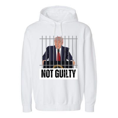 Free Trump. Trump Not Guilty, Pro Trump Supporter Garment-Dyed Fleece Hoodie