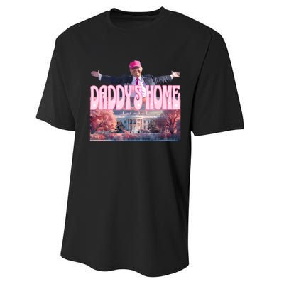 Funny Trump Take America Back DaddyS Home Trump Pink 2024 Performance Sprint T-Shirt