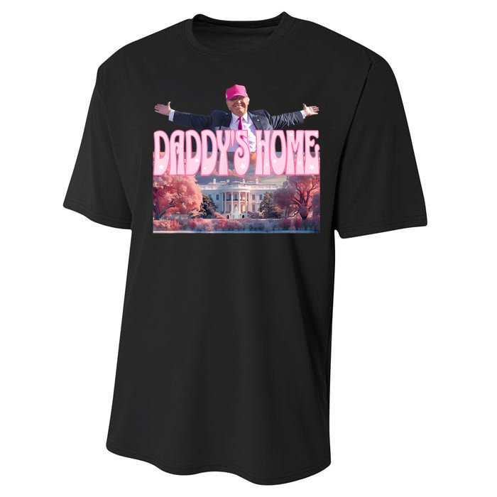 Funny Trump Take America Back DaddyS Home Trump Pink 2024 Performance Sprint T-Shirt