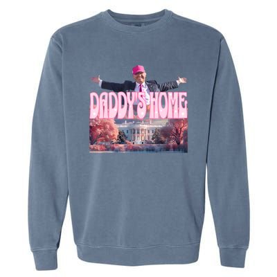 Funny Trump Take America Back DaddyS Home Trump Pink 2024 Garment-Dyed Sweatshirt