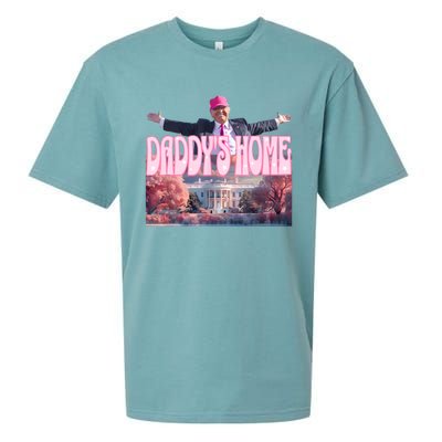 Funny Trump Take America Back DaddyS Home Trump Pink 2024 Sueded Cloud Jersey T-Shirt