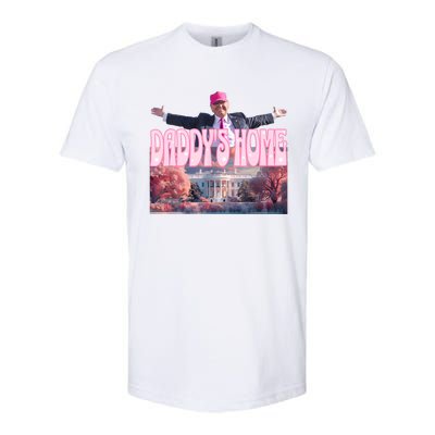 Funny Trump Take America Back DaddyS Home Trump Pink 2024 Softstyle CVC T-Shirt