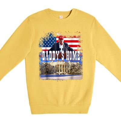 Funny Trump Take America Back Daddys Home Trump 2024 Premium Crewneck Sweatshirt