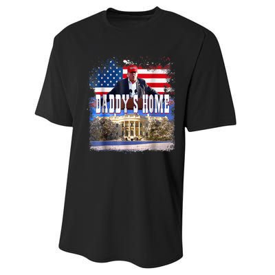 Funny Trump Take America Back Daddys Home Trump 2024 Performance Sprint T-Shirt