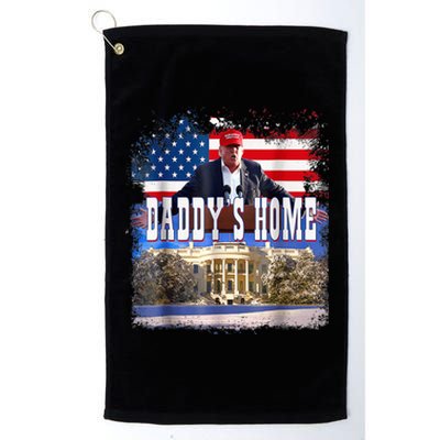 Funny Trump Take America Back Daddys Home Trump 2024 Platinum Collection Golf Towel