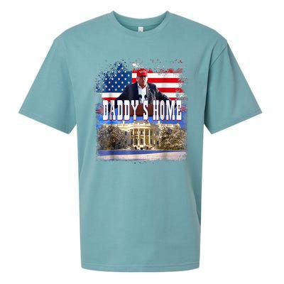 Funny Trump Take America Back Daddys Home Trump 2024 Sueded Cloud Jersey T-Shirt