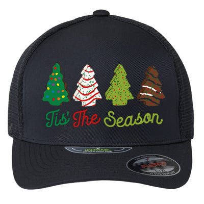 Funny Tis The Season Christmas Tree Cakes Debbie Xmas Gifts Flexfit Unipanel Trucker Cap