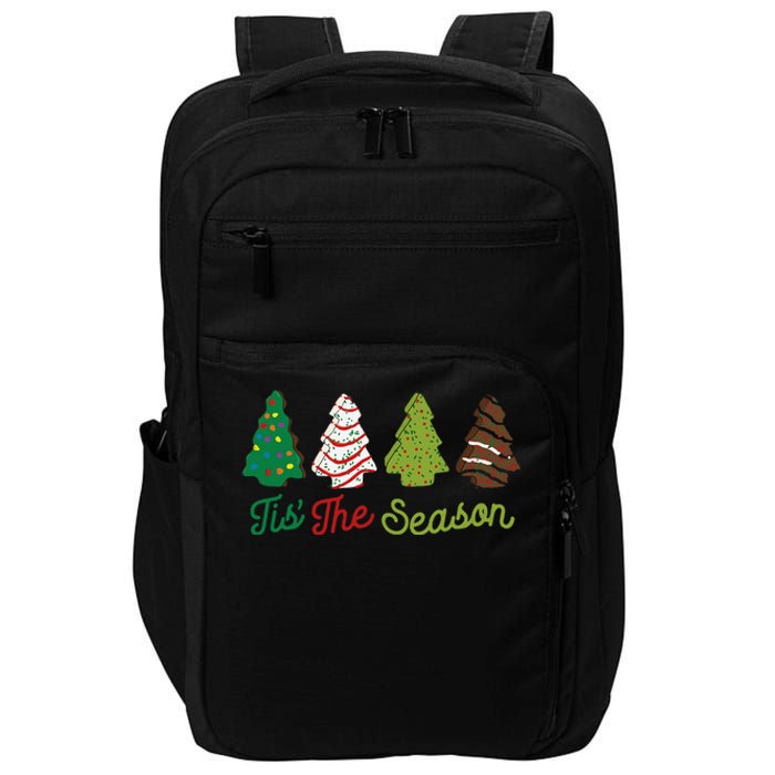 Funny Tis The Season Christmas Tree Cakes Debbie Xmas Gifts Impact Tech Backpack