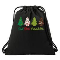 Funny Tis The Season Christmas Tree Cakes Debbie Xmas Gifts Drawstring Bag