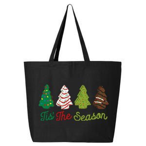 Funny Tis The Season Christmas Tree Cakes Debbie Xmas Gifts 25L Jumbo Tote