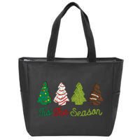 Funny Tis The Season Christmas Tree Cakes Debbie Xmas Gifts Zip Tote Bag